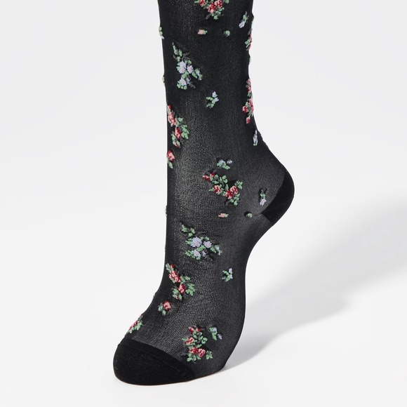 NEW Flower Socks BY ROKH black one size - Picture 4 of 4